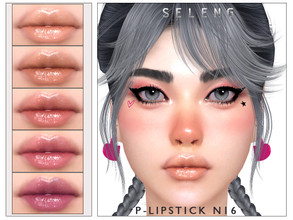 Sims 4 — [Patreon] P-Lipstick N16 by Seleng — The lipstick has 24 colours and HQ compatible. Allowed for teen, young