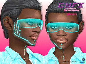 Sims 4 — CyFi - Glasses by MahoCreations — A glowing glasses for a special perspective for the Sims 4. basegame female /