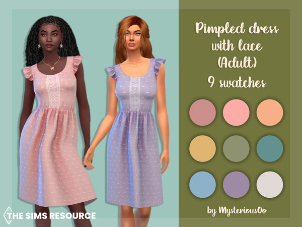 The Sims Resource - Pimpled dress with lace Adult