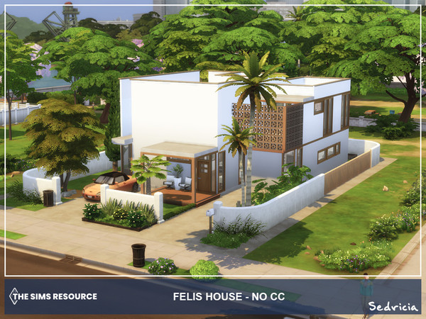 Sims 4 — Felis House NoCC by Sedricia — Felis House NoCC Potters Splay, Willow Creek Modern Family House Full Furnished