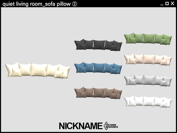 Sims 4 — quiet living room sofa pillow 2 by NICKNAME_sims4 — quiet and modern living room set 17 package files. -quiet