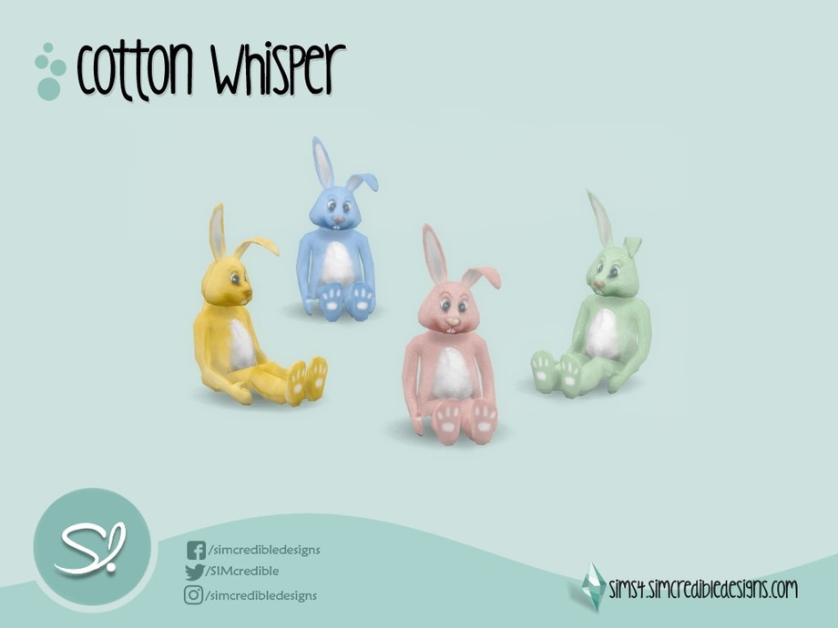 Sims Rabbit Colors The Sims Resource | Cotton Whisper decor bunny