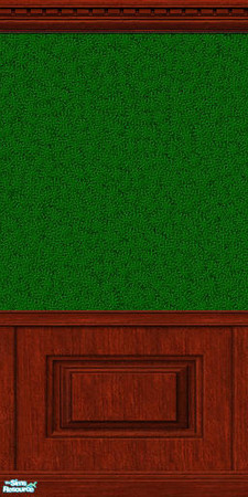 Sims 2 — Green Sponge Paint with Cherry Paneling by Agent420 — Green Sponge Paint with Cherry Wood Paneling ($12 per