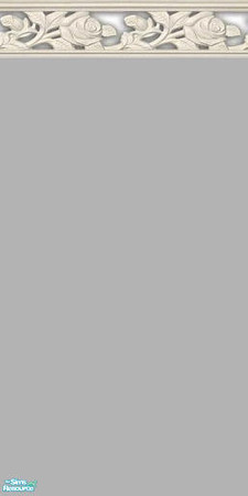 Sims 2 — NK PI Walls w Rose Shadow - Light Grey by MoMama — Light Grey paint is topped by a rose shadow molding. 