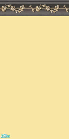 Sims 2 — NKPI Dark Grey Crown - Yellow by MoMama — Yellow paint topped with a dark grey crown molding lined with gold