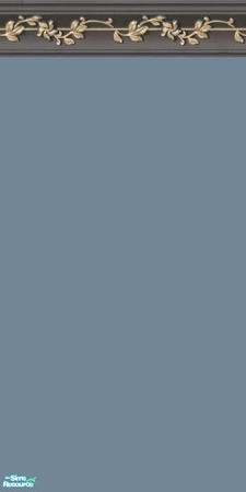 Sims 2 — NKPI Dark Grey Crown - Steel Blue by MoMama — Steel Blue paint topped with a dark grey crown molding lined with