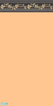 Sims 2 — NKPI Dark Grey Crown - Peach by MoMama — Peach paint topped with a dark grey crown molding lined with gold