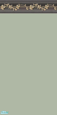 Sims 2 — NKPI Dark Grey Crown - Drab Green by MoMama — Drab Green paint topped with a dark grey crown molding lined with