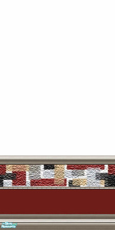 Sims 2 — Contemporary Set 8 - Wall by Lorah — red, black, grey