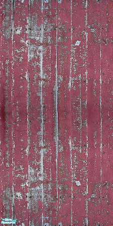 Sims 2 — OpenHouse Painted Wood Wall Set - Openhouse Painted Red Wall by openhousejack — weathered red wall
