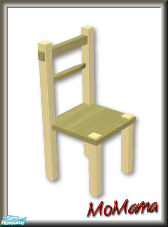 Sims 2 — NK Broadbent DR Chairs - Pale Yellow by MoMama — The Broadbent Dining Chair in Pale Yellow.