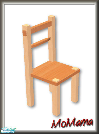 Sims 2 — NK Broadbent DR Chairs - Peach by MoMama — The Broadbent Dining Chair in Peach.
