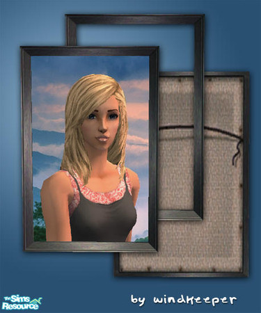 Sims 2 — Custom frame 3 - black by Windkeeper — Recolor of "Custom frame 3" from this set. Requires that file