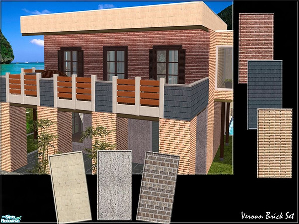 Sims 2 — Veronn Brick Set 01 by Veronn — 6 new brick.