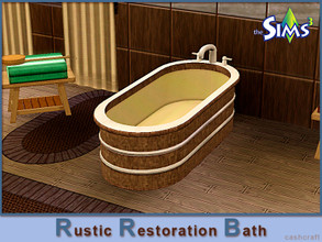 Sims 3 — Rustic Restoration Bath Tub by Cashcraft — Start your spa day with a luxurious soak in a designer bathtub.