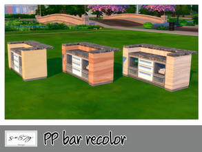Sims 4 — PP bar by so87g — cost: 900$, 6 colors, you can find it in entertainment - bar NEW features of the object: