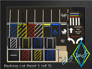 Sims 4 — Parking Lot Paint 1 by JCTekkSims — Created by JCTekkSims