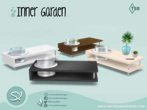 Sims 4 — Inner Garden coffee table fireplace by SIMcredible! — by SIMcredibledesigns.com available at TSR 4 colors