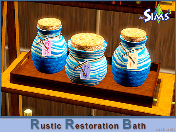 Sims 3 — Rustic Restoration Bath Salts by Cashcraft — A shower is quicker, but nothing beats a scented and relaxing bath.