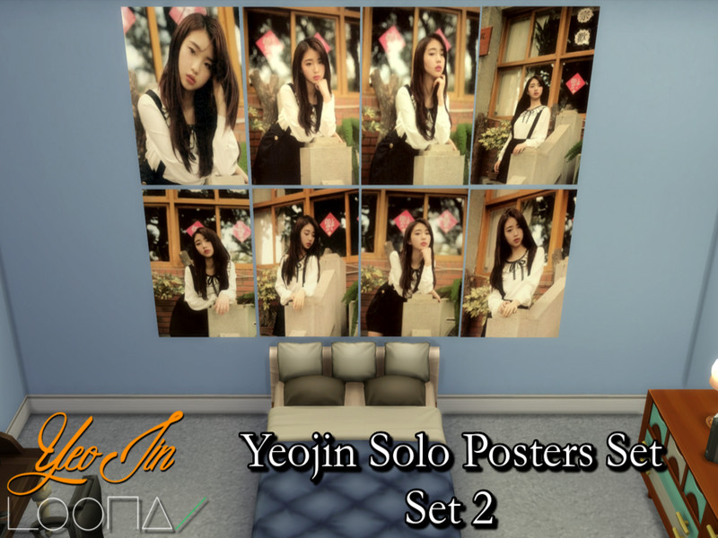 Sims 4 Yeojin(Loona) Solo Posters Set 2 - REQUIRES MESH by PhoenixTsukino