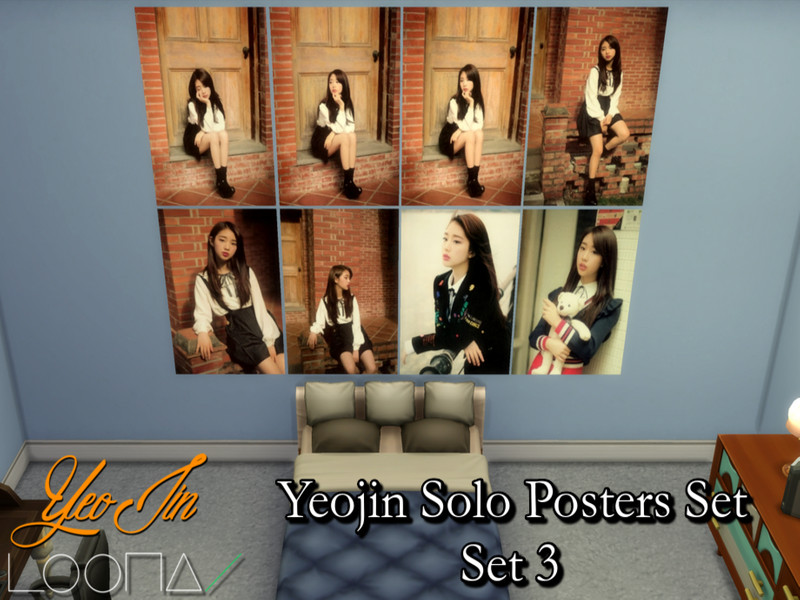 Sims 4 Yeojin(Loona) Solo Posters Set 3 - REQUIRES MESH by PhoenixTsukino