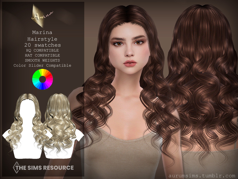 Image of The Wavy Hairstyle Sims hairstyle