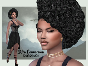 Sims 4 — Afro Curls Conversion by drteekaycee — From the My Wedding Stories comes this funky natural style that has been