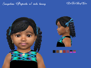 Sims 4 — Senegalese Twisted Pigtails with Bangs - Toddler by drteekaycee — This cute little style for your toddler sims