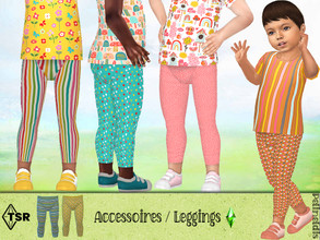 Sims 4 — Colorful Nature Leggings by Pelineldis — A cool leggings in nature colors for toddler boys and girls in six