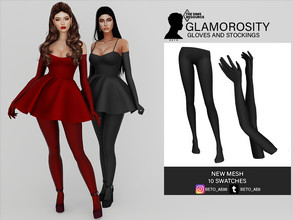 Sims 4 — Glamorosity (Gloves and Stockings) by Beto_ae0 — Elegant gloves and stockings, hope you like it (It is located