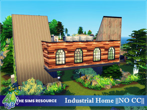 Sims 4 — Industrial Home by Bozena — The house is located in the Brindleton Bay.. Lot: 30 x 20 Value: $ 74 312 Lot type: