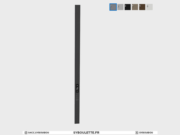 Sims 4 — Lift - Button panel (tall) by Syboubou — Decor wall panel with illuminated numbers to decorate the interior of