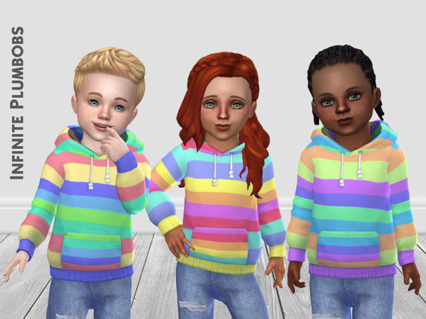 The Sims Resource - Toddler Rainbow Hoodie