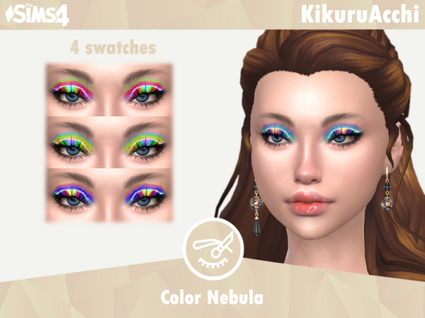 Sims 4 — Color Nebula by Kikuruacchi —  It is suitable for Female and Male. ( Teen to elder ) - 4 swatches - Custom