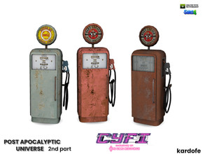 Sims 4 — CYFI_kardofe_Post apocalyptic universe_Petrol pump by kardofe — Old gas pump, is a floor lamp, in three colour