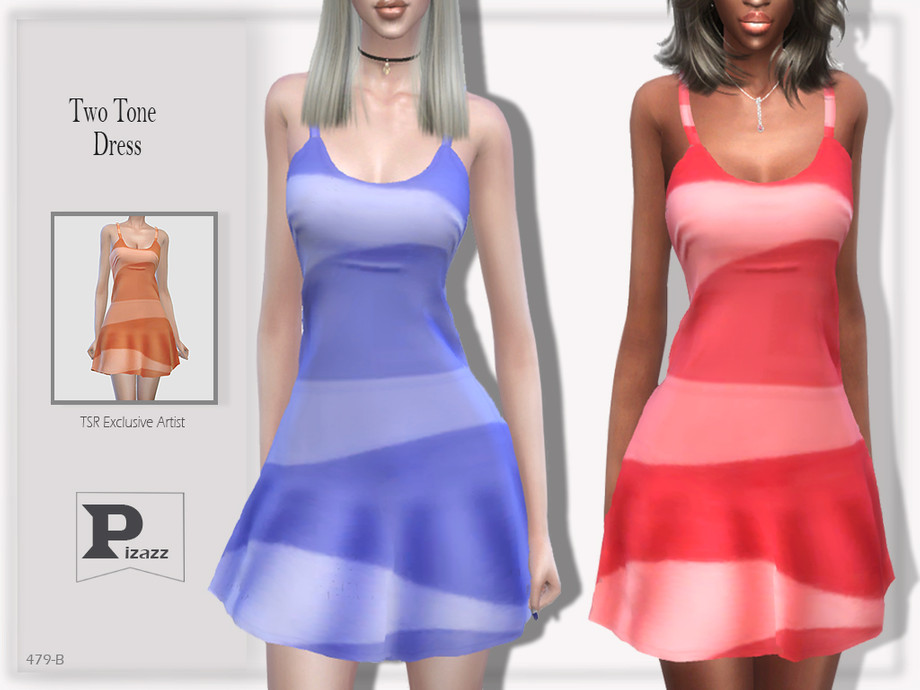The Sims Resource - Two Tone Dress