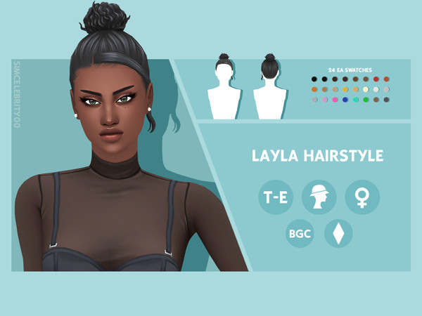 The Sims Resource - Layla Hairstyle