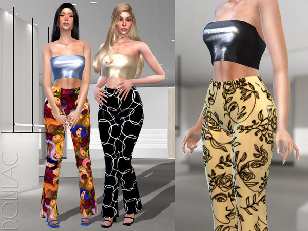 Sims 4 — Rachel Pant [SET] DO368 by DOLilac — Custom thumbnail New Mesh 6 Colors Adult-Elder-Teen-Young Adult For Female