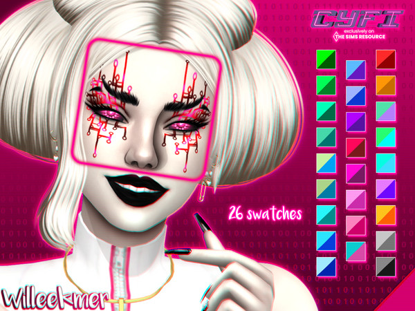 Sims 4 — [CyFi] Cosmic Crush Eyeshadow by Willeekmer — BGC 26 swatches Teen - Elder Male - Female Custom thumbnail