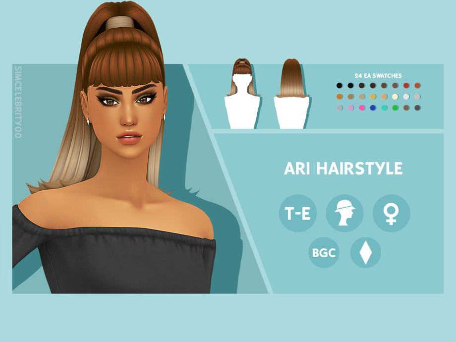 The Sims Resource - Ari Hairstyle