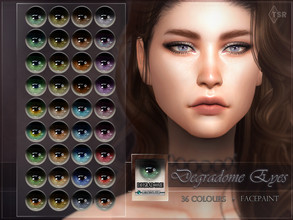 Sims 4 — Degradome Eyes by RemusSirion — Degradome Eyes, facepaint eyes in 36 colours. Facepaint category 36 colours all