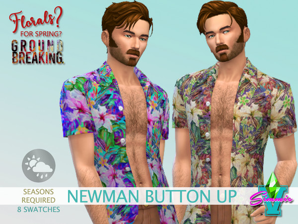 The Sims Resource - FFSG Newman Button Up Shirt