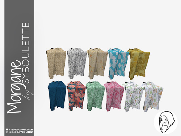 Sims 4 — Morgane - Throw blanket by Syboubou — This throw blanket will fit the Morgane bed frame.