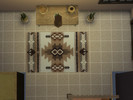 Sims 4 — Southwest Area Rug Ivory Design by snflower — Add a spice of the Southwest by adding this rug to a hallway or in