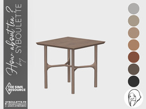 Sims 4 — How about tea - Table (1x1) by Syboubou — This is a scandinavian inspired table for 4 people.