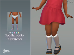 Sims 4 — Toddler socks Melissa by LYLLYAN — Toddler socks in 5 swatches.