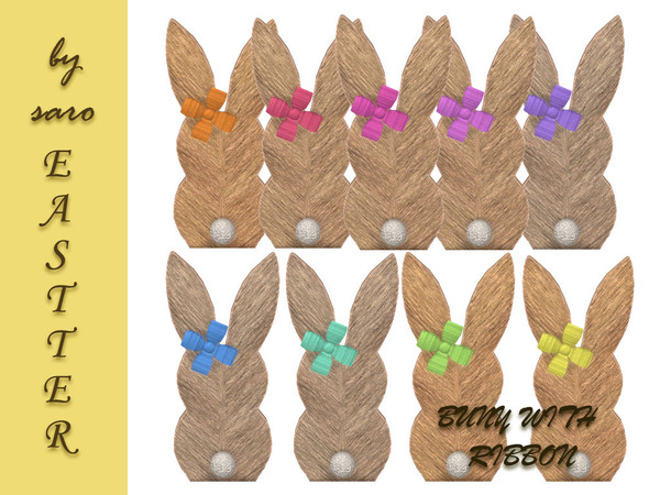 Sims 4 — SARO easter ribbon Bunny by SSR99 — A cute bunny with a ribbon, great for preparing the house for easter! fit