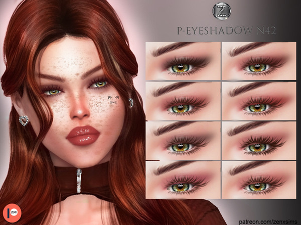Sims 4 — [Patreon] - (Early Access) EYESHADOW N42 by ZENX — -Base Game -All Age -For Female -8 colors -Works with all of