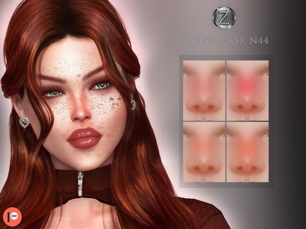 Sims 4 — [Patreon] - (Early Access) NOSE MASK N44 by ZENX — -Base Game -All Age -For Female -4 colors -Works with all of