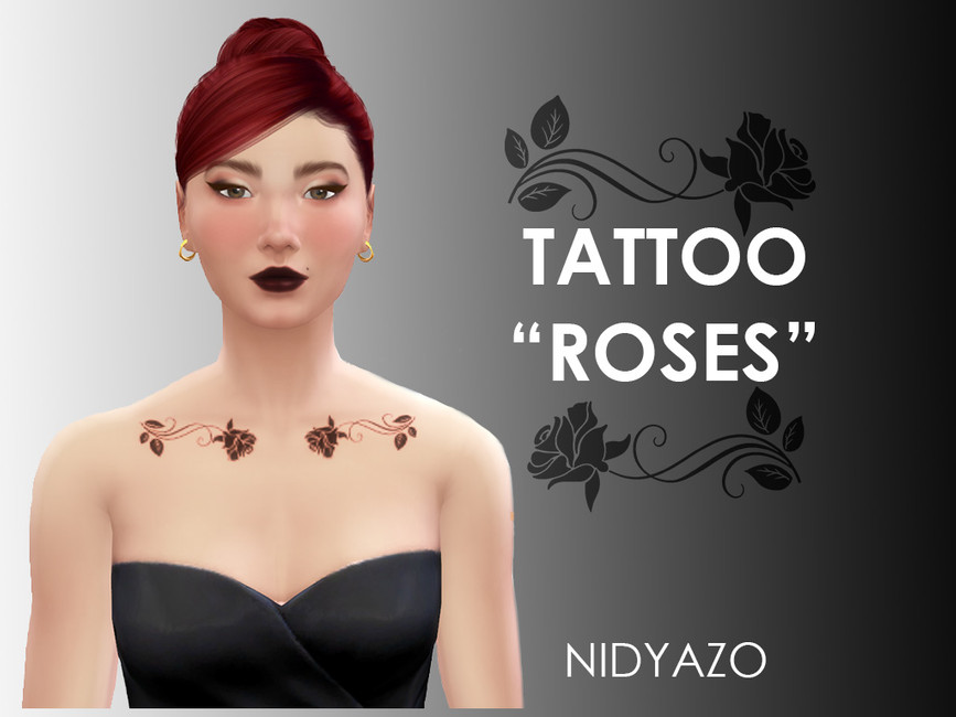 The Sims Resource - Nidyazo | Tattoo "Roses"